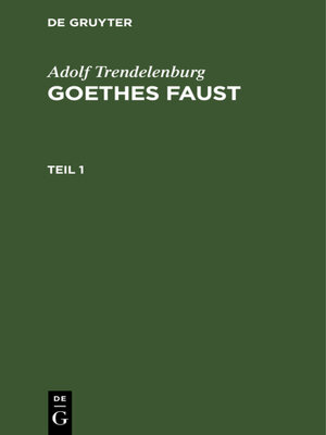 cover image of Adolf Trendelenburg